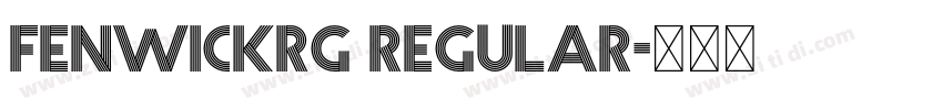 fenwickrg regular字体转换